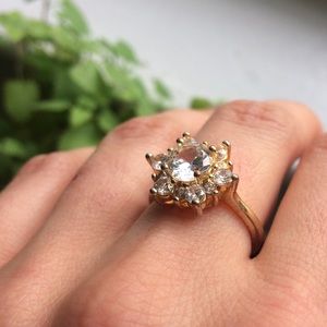Zirconia Sunflower ring